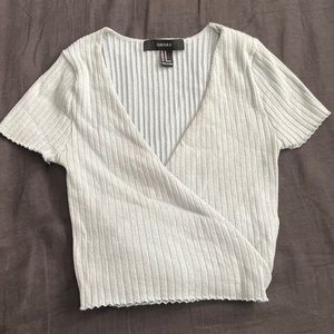 Forever 21 Powder Blue Cross Over Top